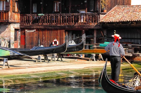 Gondola shipyard at San Trovaso in the Dorsoduro district