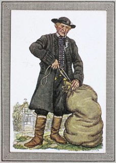Traditional costumes in Germany in the 19th century