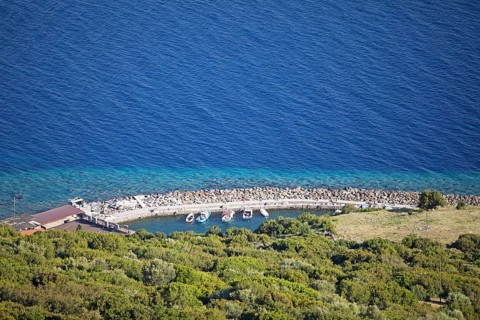 Boats bobbing off Assos in the Aegean Sea