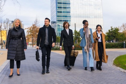 Multi-ethnic business people