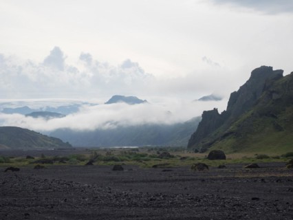 Hilly volcanic landscape