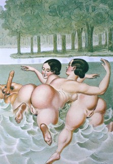 Erotic scene from the Victorian era
