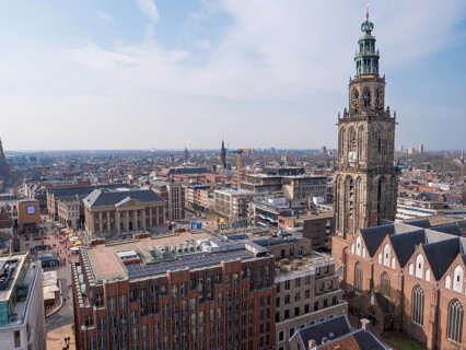 View from the terrace of the Forum Cultural Centre onto the Martinitoren