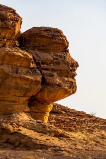 Rock in form of a face