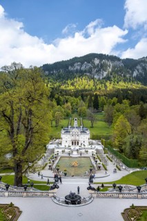 Royal Villa Linderhof Palace with fountain