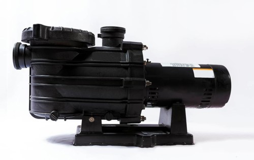 Sand filter pump for swimming pool on isolated background. Compressor for pool cleaning isolated
