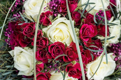 Bouquet with colourful roses