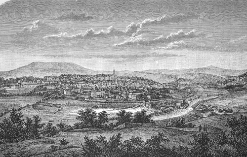 View from Annaberg Buchholz with the Poehlberg