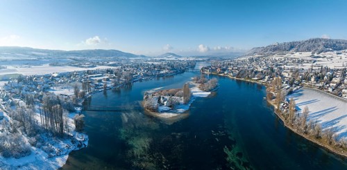 The Werd archipelago in the westernmost part of Lake Constance