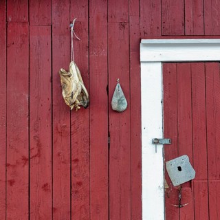 Red fisherman's hut