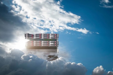 Cloud computing technology Concept of a modern data storage medium in the cloud