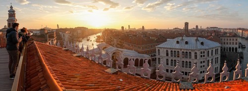 View of the Grand Canal from the terrace of the Fondaco dei Tedeschi