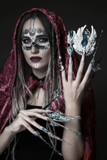 Beautiful woman with art make-up