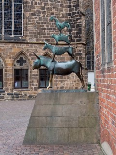 Bremen Town Musicians Bronze sculpture