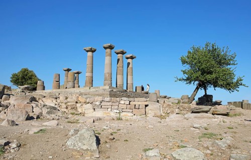 Doric columns from the Temple of Athena