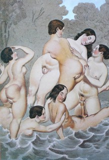 Erotic scene from the Victorian era