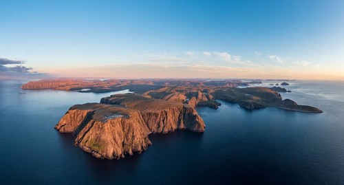 Panorama of the cliffs of the North Cape