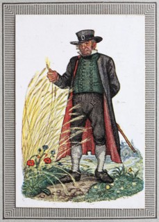 Traditional costumes in Germany in the 19th century