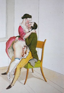 Erotic scene from the Victorian era