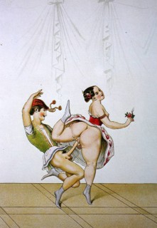 Erotic scene from the Victorian era