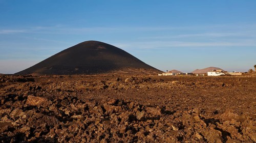 Brown lava fields