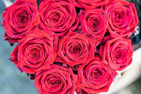 Bouquet with red roses
