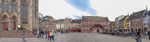 Panoramic photo of the Catholic Church of St. Stephen