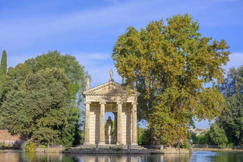 Temple of Asclepius in the Villa Borghese Park