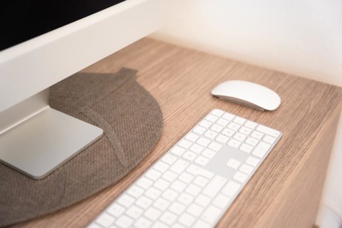 Modern workplace with desktop computer