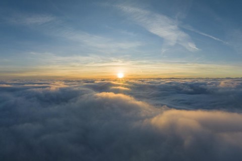 Aerial view of a sunrise