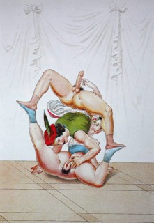 Erotic scene from the Victorian era