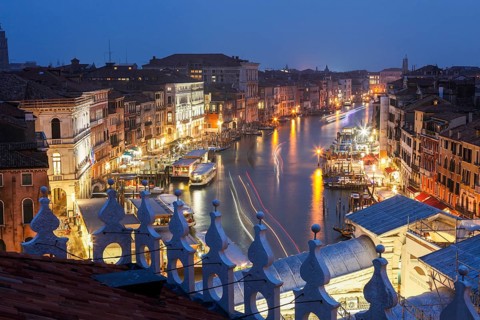 View of the Grand Canal from the terrace of the Fondaco dei Tedeschi