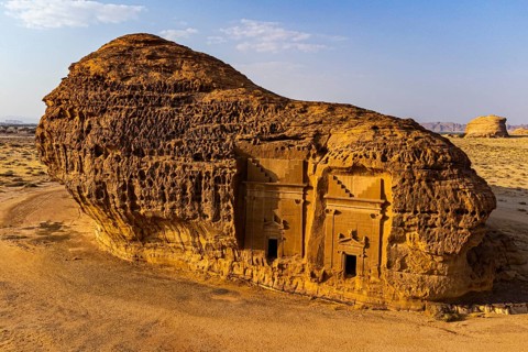 Aerial of the rock tombs