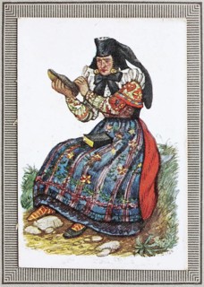 Traditional costumes in Germany in the 19th century