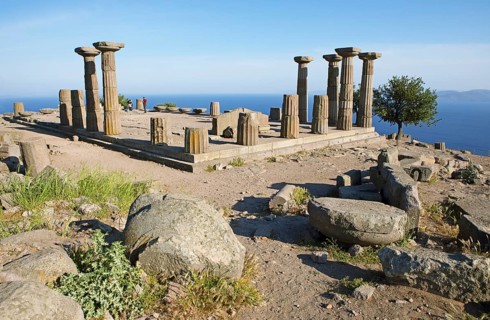 Doric columns from the Temple of Athena