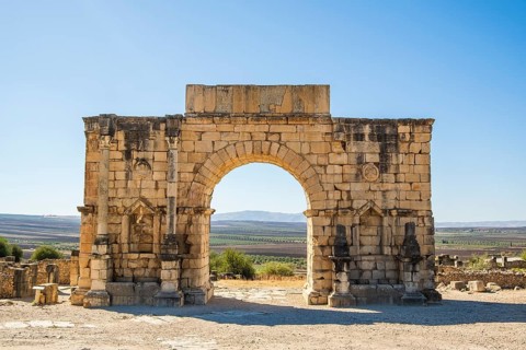 Well-preserved roman ruins in Volubilis