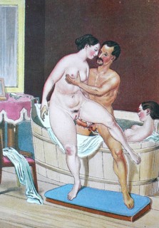 Erotic scene from the Victorian era
