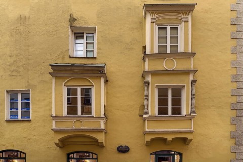 Renaissance bay window from 1537 on the historic Old Toll House