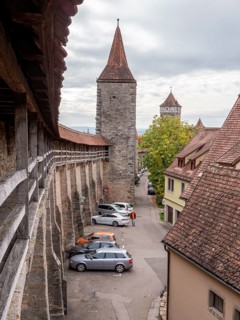 Covered Wehrang on the Rothenburg town wall