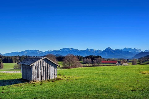 Alpine panorama near the climatic health resort Oy-Mittelberg