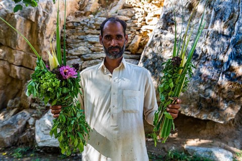 Man selling flowers
