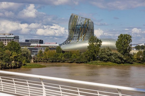 La Cite du Vin Wine Museum in the Bacalan district on the Garonne