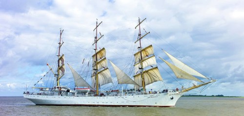 The Polish tall ship Dar Mlodziezy