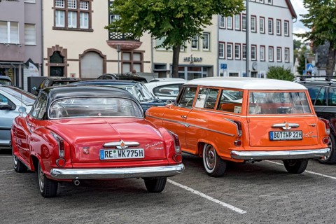 Vintage Borgward Isabella Coupe and de Luxe Combi