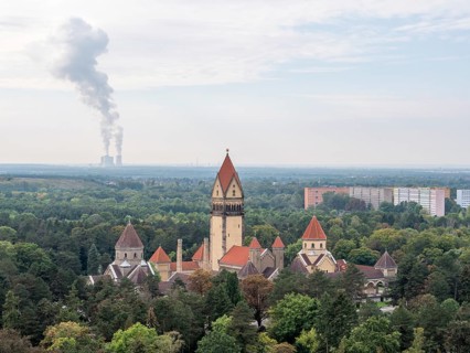 Kunstwollen Crematorium in the Cloister Style at the Leipzig City Cemetery