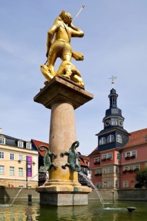 St. George's Fountain with Town Hall Tower