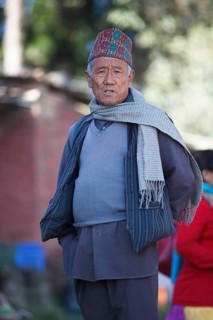 Nepali with Dhaka Topi National Cap
