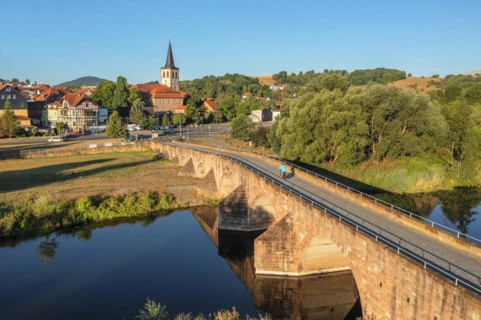 Bridge of Unity at the former state border between the GDR and the FRG across the Werra