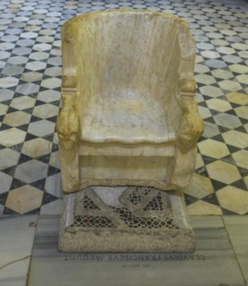 Bishop's chair of St. Gregory in the Chiesa di San Gregorio al Celio