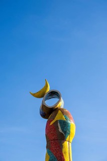 Sculpture Dona i Ocell by the Catalan artist Joan Miro in the city of Barcelona